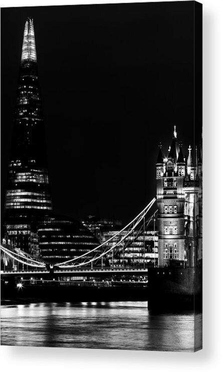 Tower Acrylic Print featuring the photograph The Shard and Tower Bridge #7 by David Pyatt