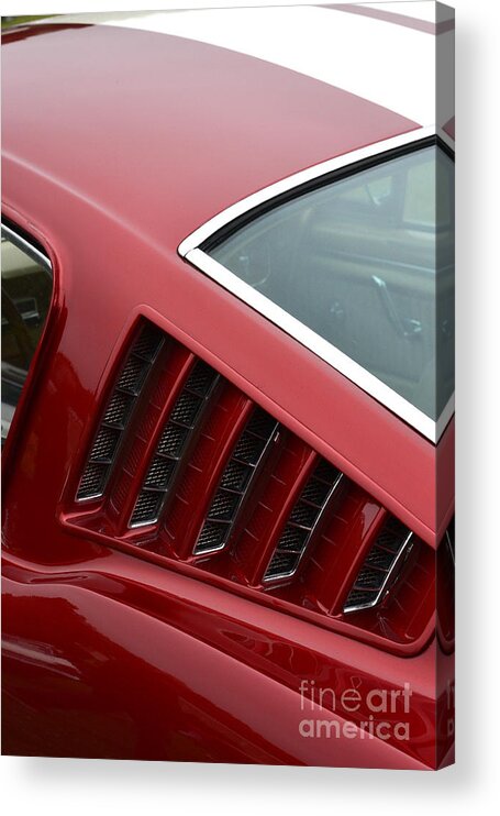 Ford Acrylic Print featuring the photograph Mustang Fastback Detail by Dean Ferreira
