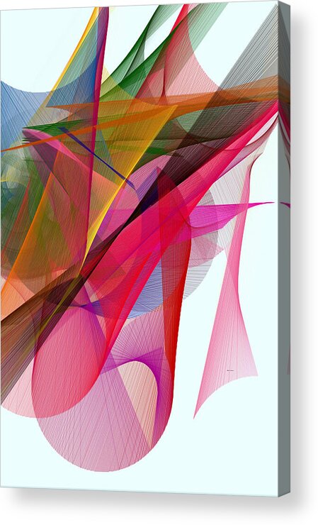 Abstract Art Acrylic Print featuring the digital art Color Symphony #5 by Rafael Salazar