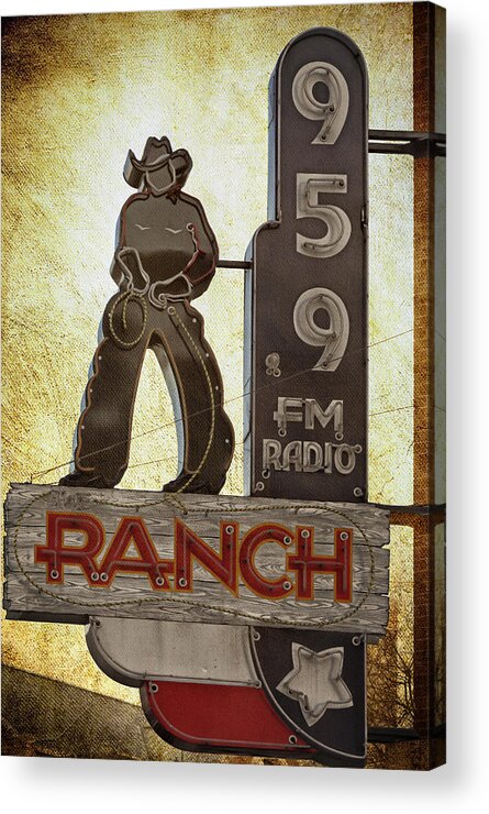 Radio Station Acrylic Print featuring the photograph 95.9 The Ranch #959 by Joan Carroll