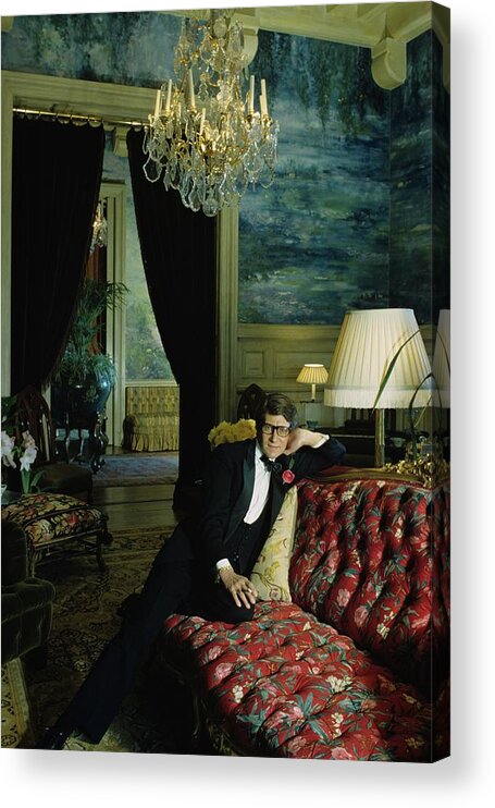 Art Acrylic Print featuring the photograph A Portrait Of Yves Saint Laurent At His Home by Horst P. Horst