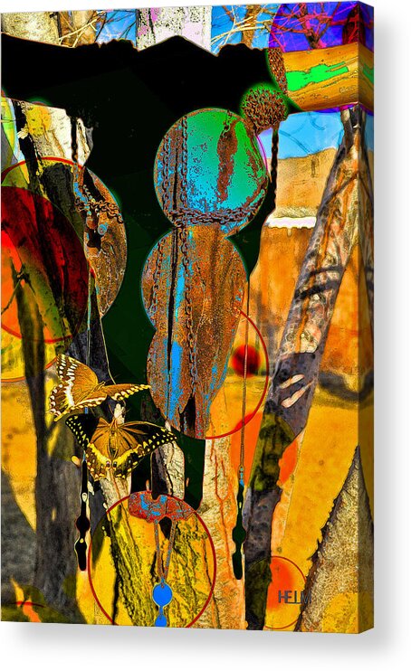  Cows Paintings Acrylic Print featuring the photograph Abstract Longhorn by Mayhem Mediums