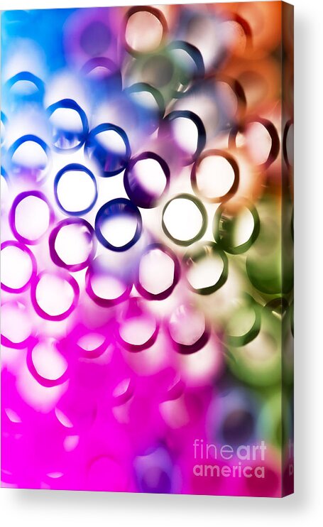 Closeup Acrylic Print featuring the photograph Abstract straws 2 by Jane Rix