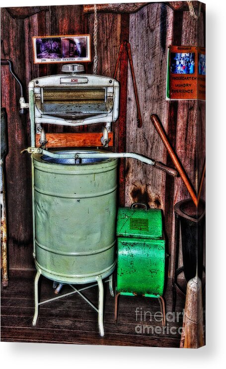 Photography Acrylic Print featuring the photograph Acme Washing Machine - Early 1900's by Kaye Menner