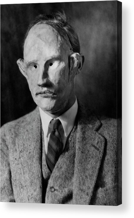 Costume Acrylic Print featuring the photograph Actor Wearing A Jo Davidson Mask by Francis Bruguiere