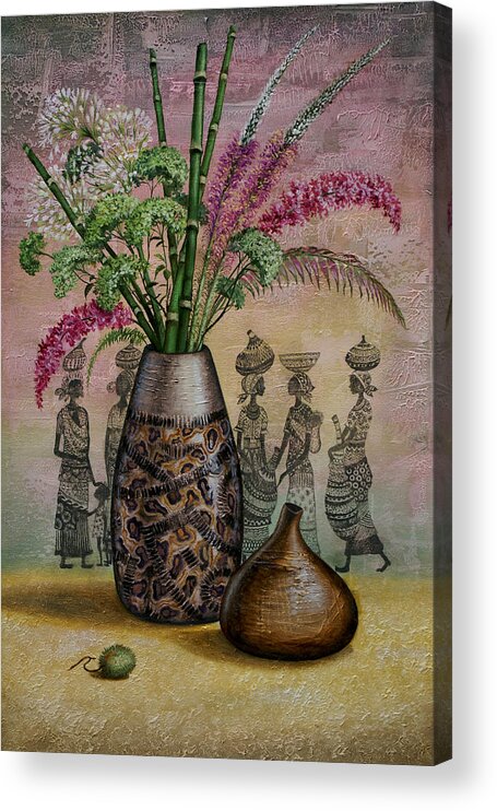Africa Acrylic Print featuring the painting Africa by Vrindavan Das