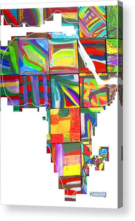 Africa Acrylic Print featuring the painting African Brightness by Mudiama Kammoh