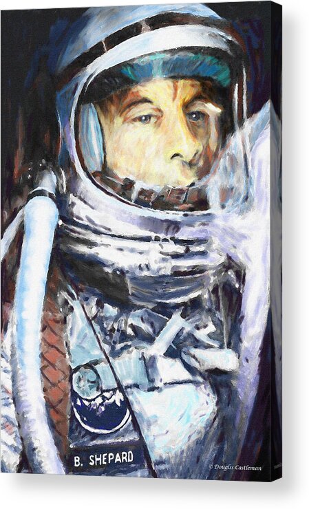 Space Acrylic Print featuring the digital art Alan Shepard by Douglas Castleman