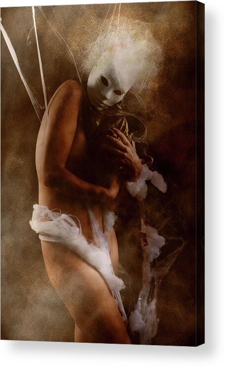 Texture Acrylic Print featuring the photograph All Hallows Eve by Olga Mest