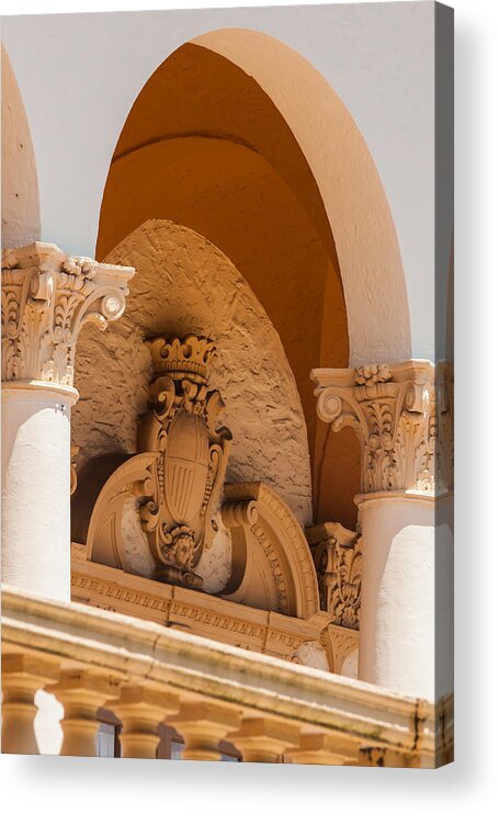 Coral Gables Biltmore Hotel Acrylic Print featuring the photograph Alto Relievo Coat of Arms by Ed Gleichman