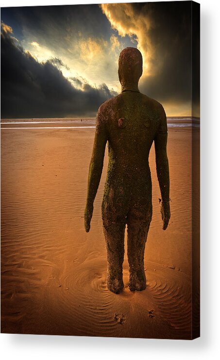 Antony Gormley Acrylic Print featuring the photograph Another Place Number Three by Meirion Matthias