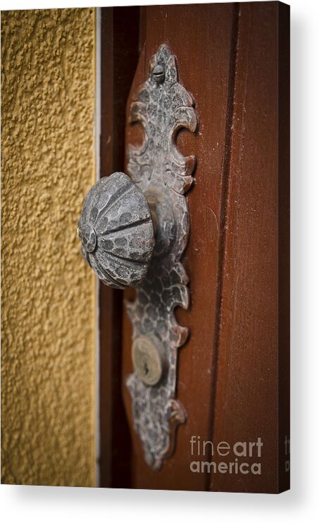 Antique Acrylic Print featuring the photograph Antique Doorknob by Jessica Berlin