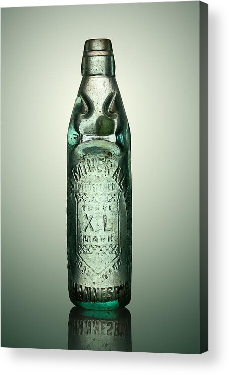 Antique Acrylic Print featuring the photograph Antique Mineral Glass Bottle by Johan Swanepoel