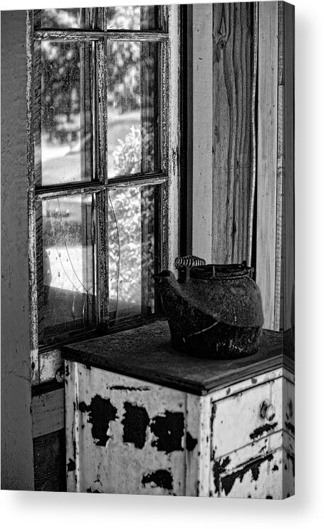 Antique Stove Acrylic Print featuring the photograph Antique Stove on Porch by Bonnie Bruno