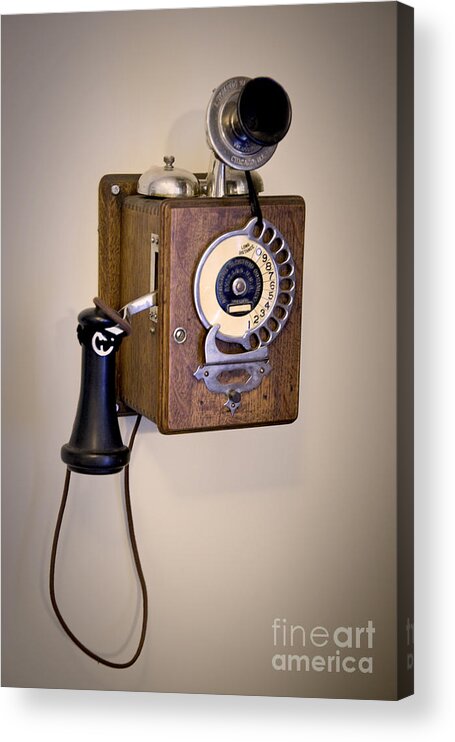 Telephone Acrylic Print featuring the photograph Antique Telephone by David Millenheft