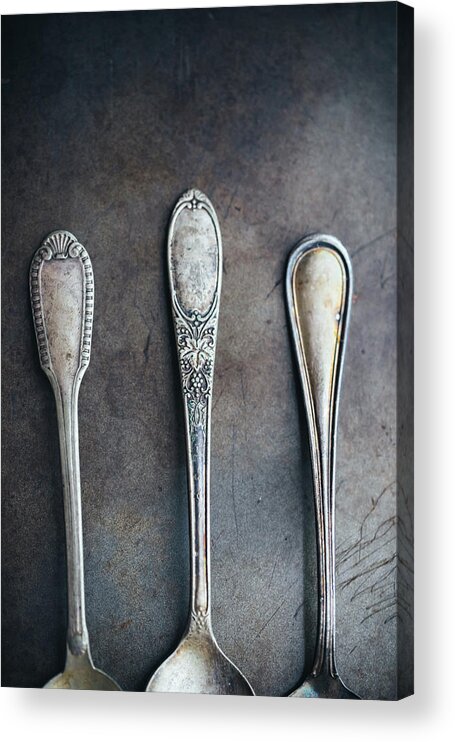 Engraving Acrylic Print featuring the photograph Antique Utensils by Mmeemil