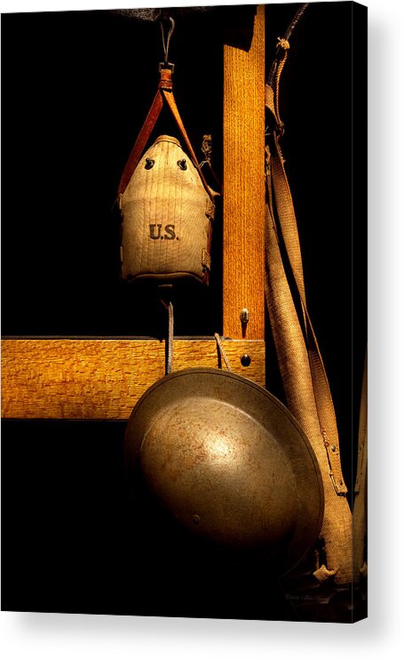 Soldier Acrylic Print featuring the photograph Army - Life in the military by Mike Savad