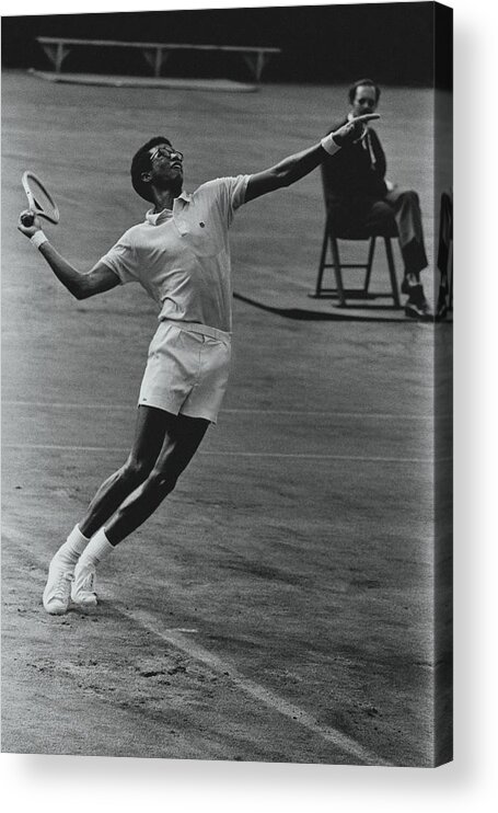 Sport Acrylic Print featuring the photograph Arthur Ashe Playing Tennis by Jack Robinson