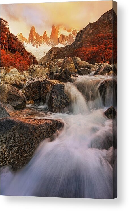 Patagonia Acrylic Print featuring the photograph Autumn Impression by Yan Zhang