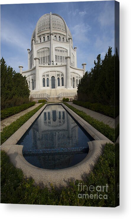 Wilmette Acrylic Print featuring the photograph Baha'i Reflected by David Bearden