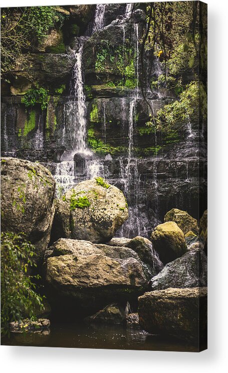 Paradise Acrylic Print featuring the photograph Bajouca Waterfall VIII by Marco Oliveira