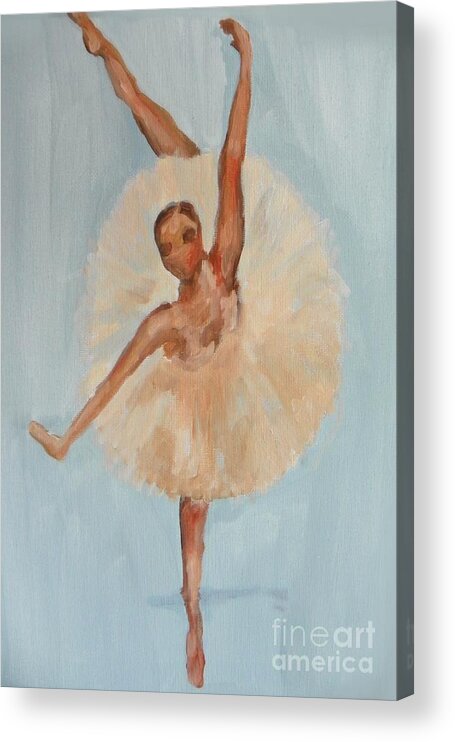 Acrylic Acrylic Print featuring the painting Ballerina by Marisela Mungia