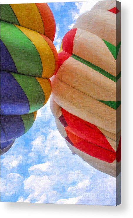 Balloons Acrylic Print featuring the photograph Balloon Fist Bump by Crystal Poteat