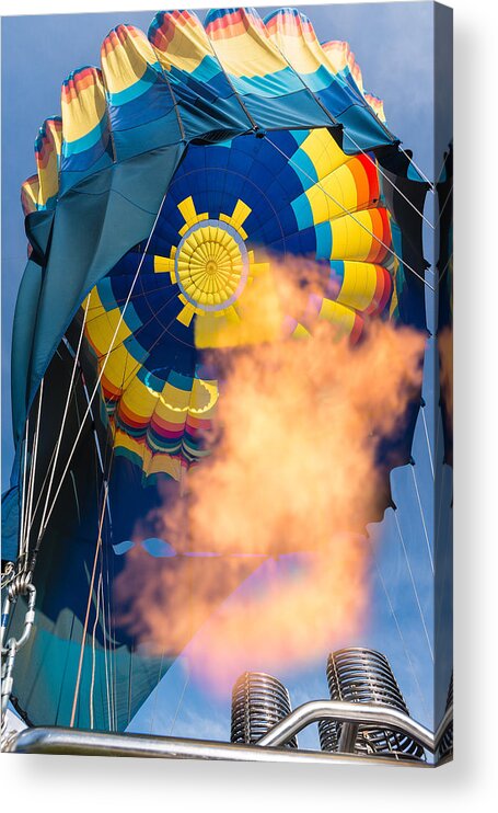 Napa Acrylic Print featuring the photograph Balloon Rising by Steve Gadomski