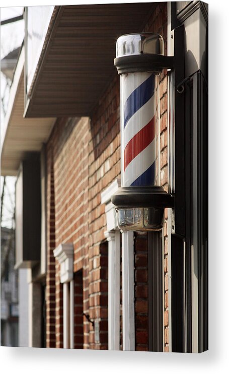 Barber Acrylic Print featuring the photograph Barber Smithtown New York by Bob Savage