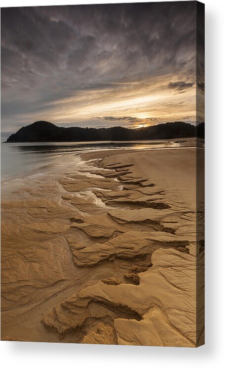 530819 Acrylic Print featuring the photograph Beach Pattern At Sunrise Anchorage Bay by Colin Monteath