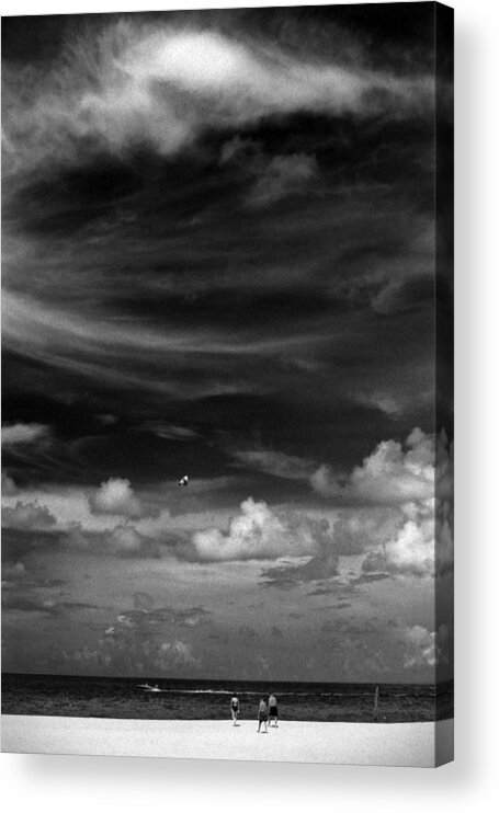 Beach Acrylic Print featuring the photograph Beach Sky People by Christopher McKenzie