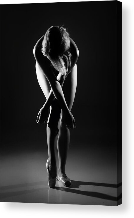 Nude Acrylic Print featuring the photograph Bent by Dean Farrell