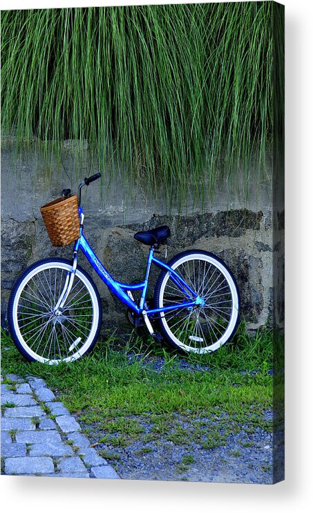 New England Acrylic Print featuring the photograph Bicycle at Rest by Caroline Stella