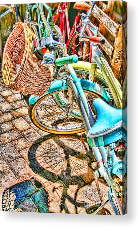 Bicycle Acrylic Print featuring the photograph Bicycle Blue By Diana Sainz by Diana Raquel Sainz