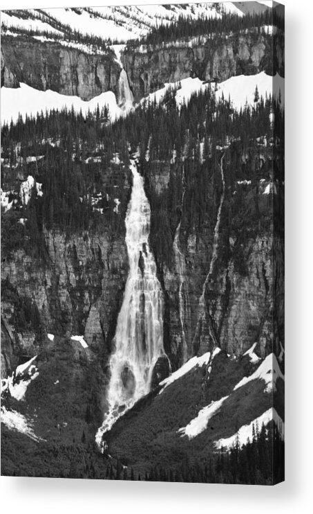 Glacier National Park Acrylic Print featuring the photograph Bird Woman Waterfalls by Crystal Wightman