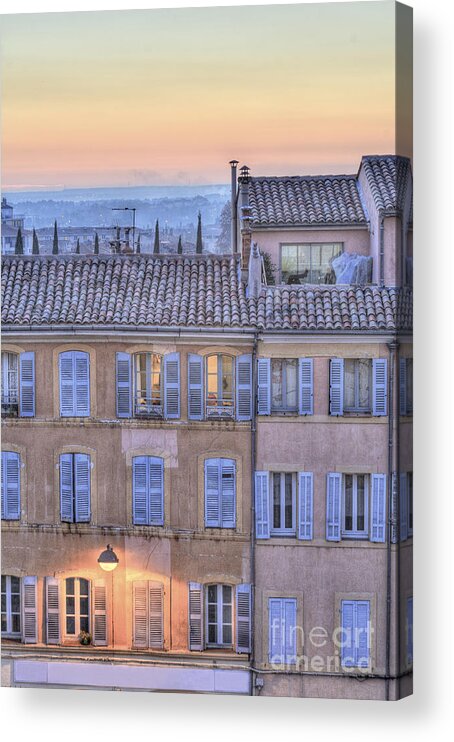 Provence Acrylic Print featuring the photograph Blue Hour in Provence by Jean Gill