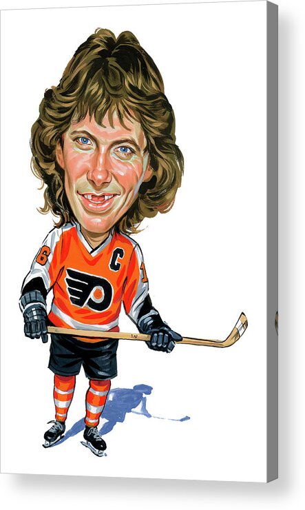 Bobby Clarke Acrylic Print featuring the painting Bobby Clarke by Art 