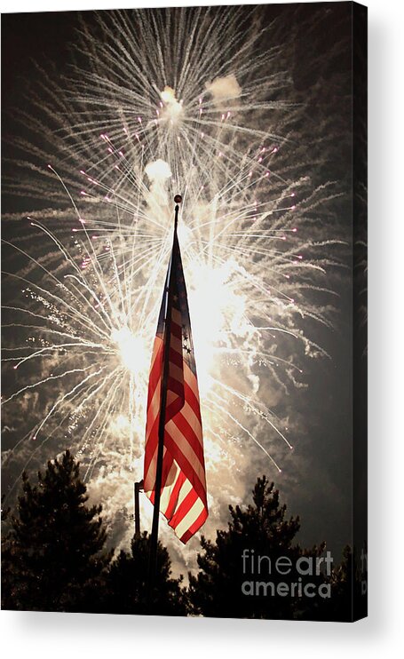 3d Acrylic Print featuring the photograph Bombs bursting in air by Alan Look