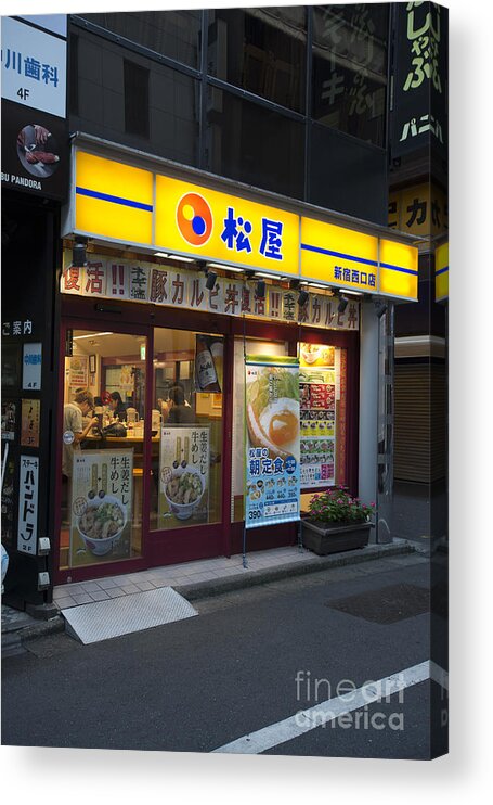 Shinjuku Acrylic Print featuring the photograph Breakfast shop by David Bearden