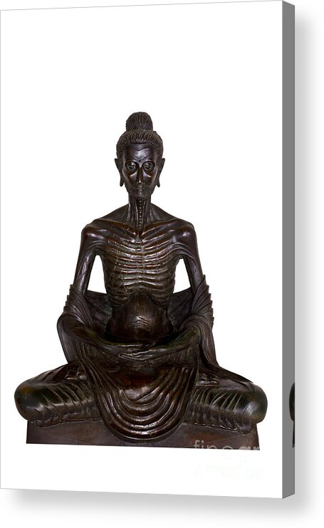 Thai Acrylic Print featuring the photograph Buddha attitude subduing himself image by Tosporn Preede