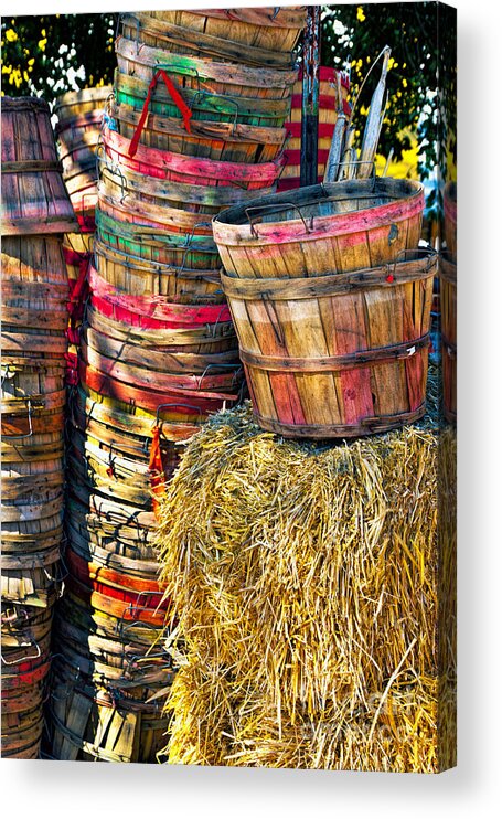 Orchard Acrylic Print featuring the photograph Bushel Baskets by Richard Lynch