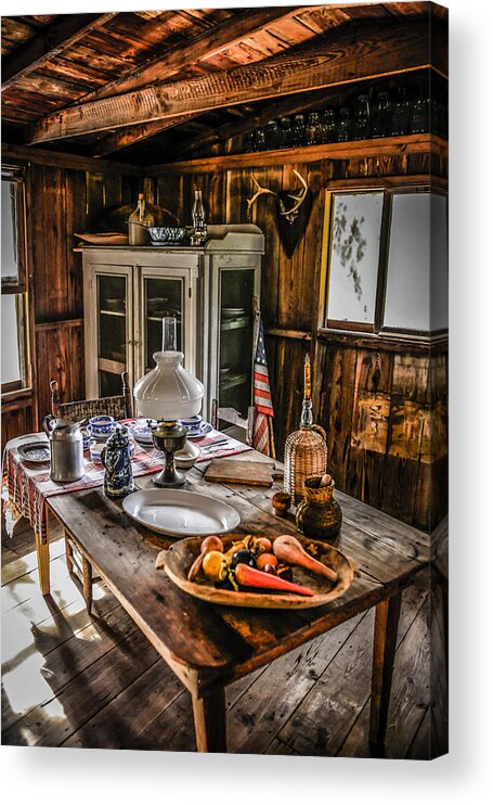 Pioneer Acrylic Print featuring the photograph Cabin Interior by Chris Smith