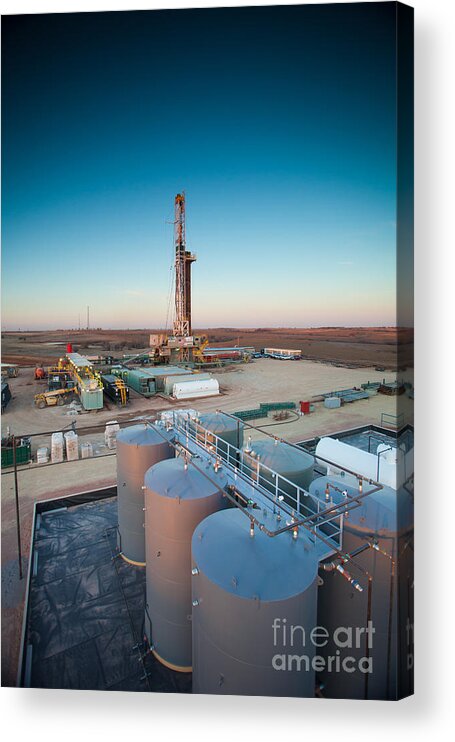 Oil Rig Acrylic Print featuring the photograph Cac006-49 by Cooper Ross