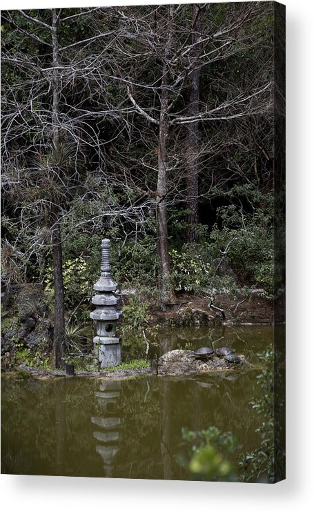 Japanese Garden Acrylic Print featuring the photograph Calming by Lindsey Weimer