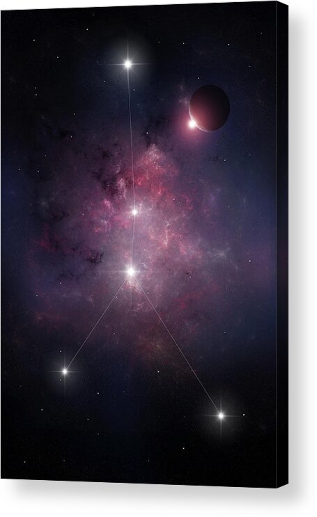 Astrological Acrylic Print featuring the digital art Cancer by Ian Merton