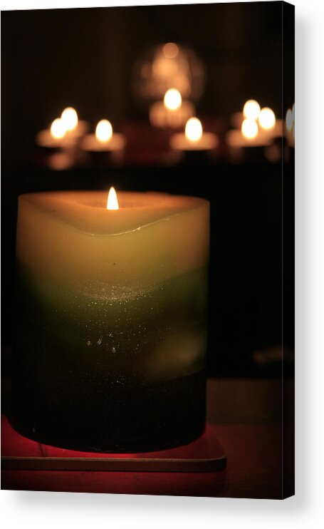 Candles Acrylic Print featuring the photograph Candle Light by Sue Leonard