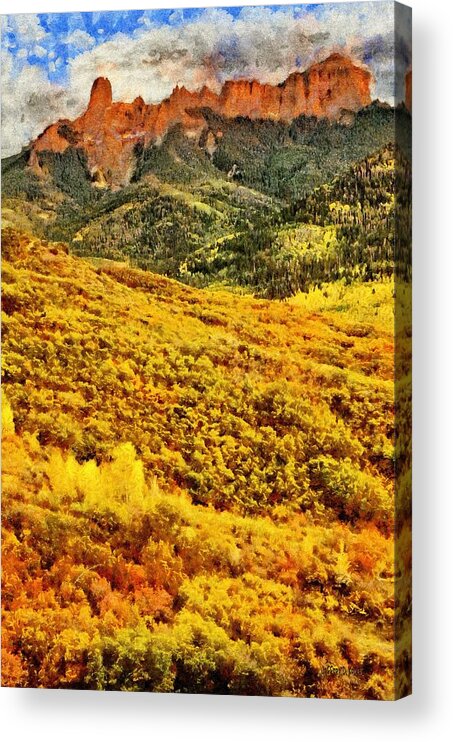 America Acrylic Print featuring the painting Carpeted in Autumn Splendor by Jeffrey Kolker