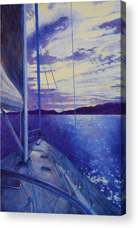 Boat Acrylic Print featuring the painting Catalina by Andrew Danielsen