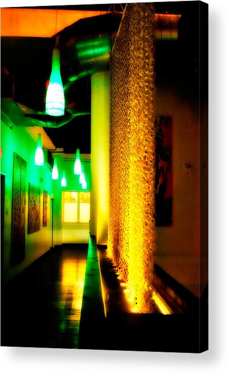 Lounge Acrylic Print featuring the photograph Chain Lighting by Melinda Ledsome
