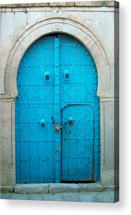 Door Acrylic Print featuring the photograph Chained Mini Door by Donna Corless